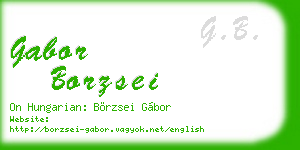 gabor borzsei business card